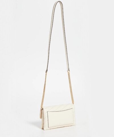 Tory Burch Kira Chevron Chain Wallet Crossbody Bag, New Ivory