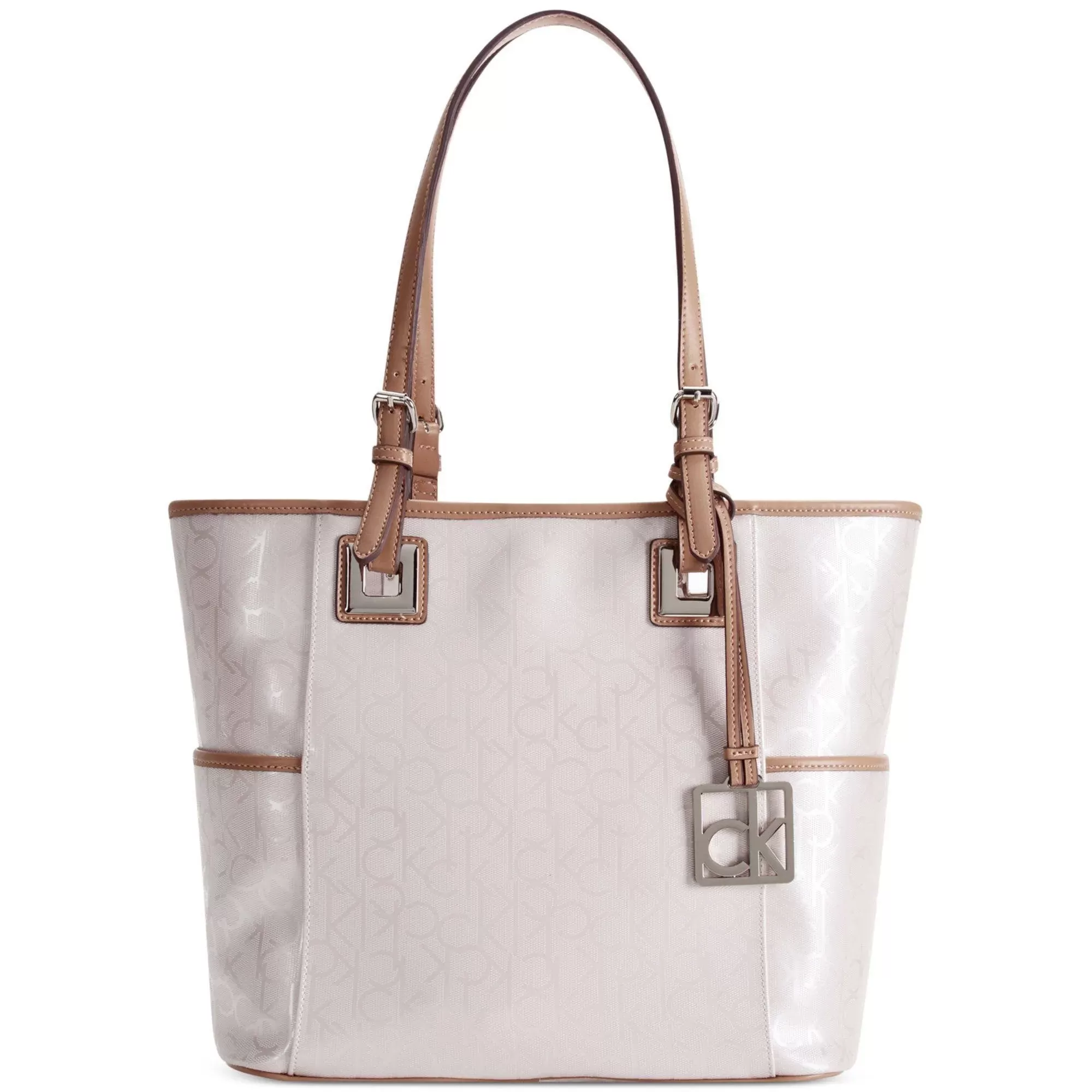 Calvin Klein Textured Embossed Tote-CALVIN KLEIN-Fashionbarn shop