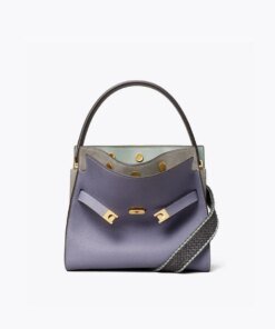 Tory Burch Lee Radziwill Pebbled Small Double Bag