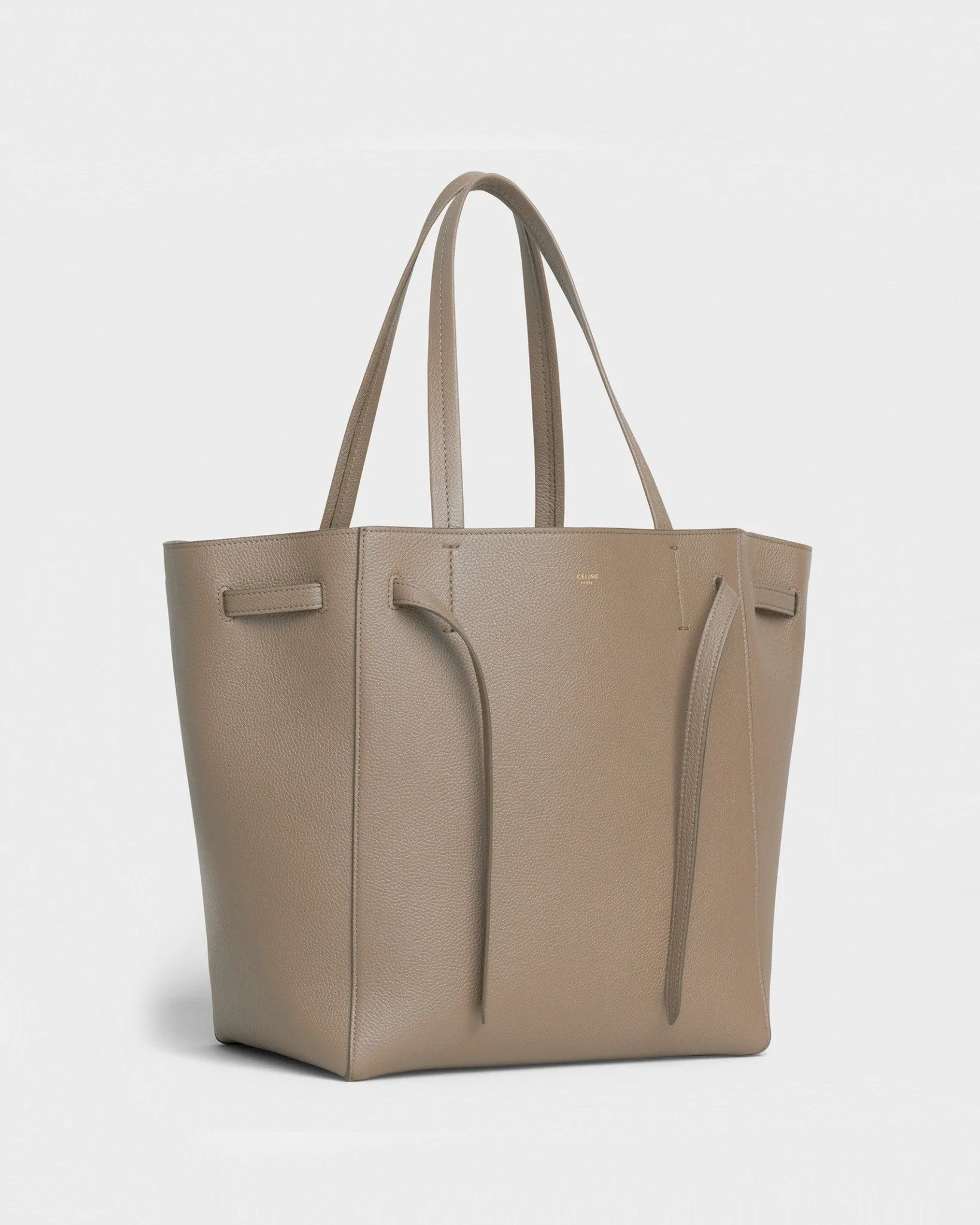 Celine Small Cabas Phantom In Soft Grained Calfskin Taupe