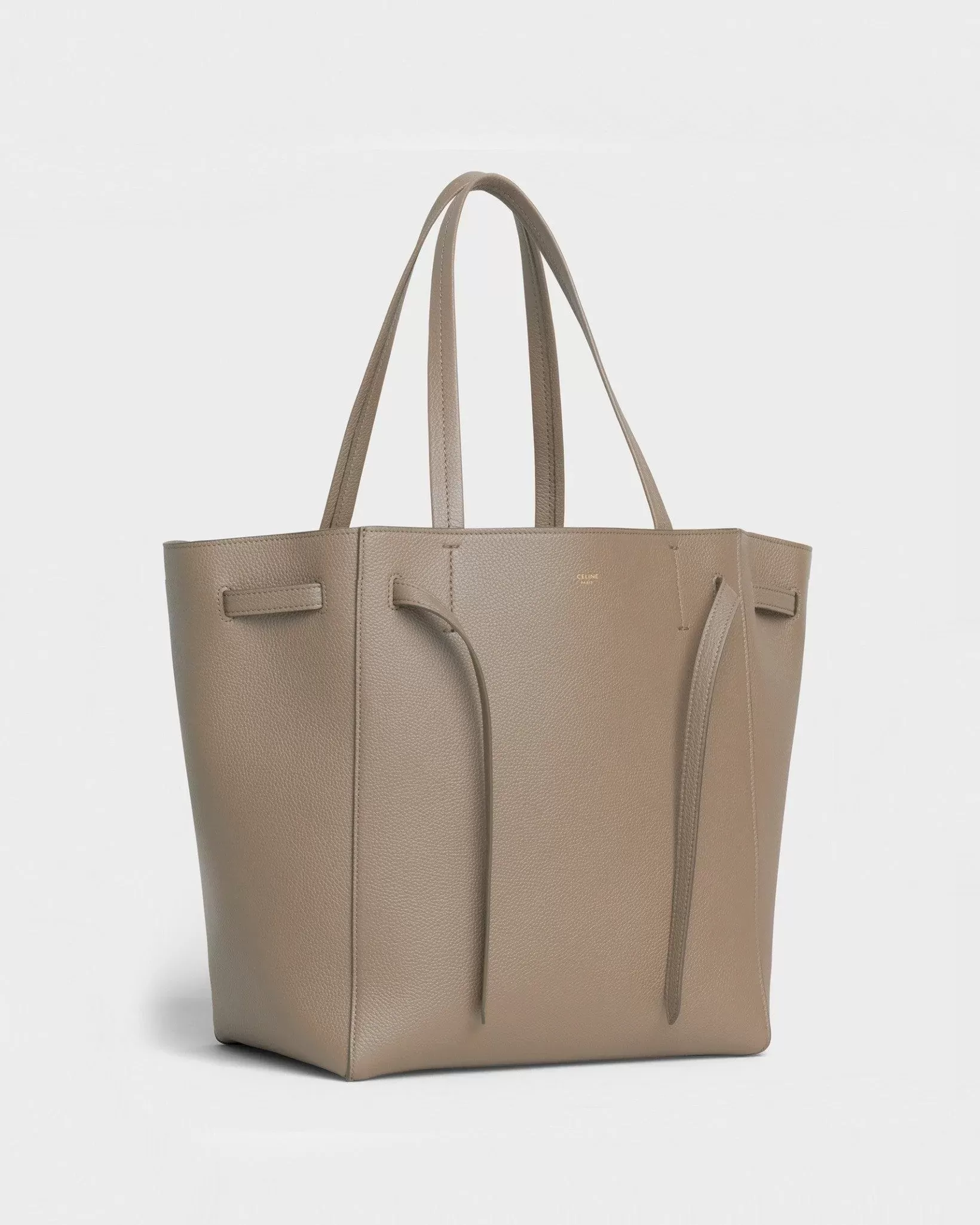 Celine Small Cabas Phantom In Soft Grained Calfskin Taupe