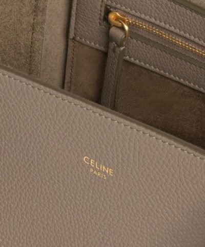 Celine Small Cabas Phantom In Soft Grained Calfskin Taupe