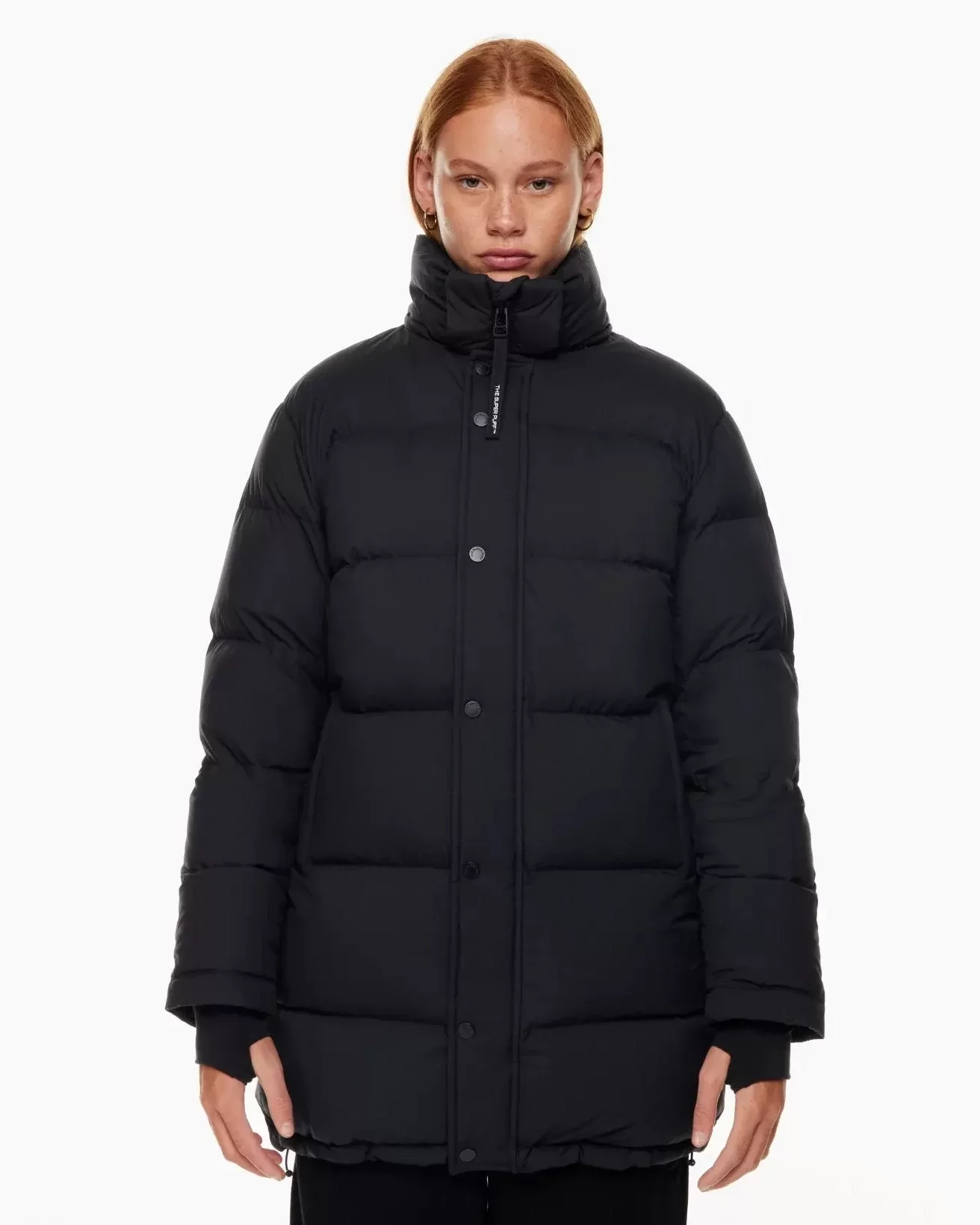 Aritzia The Super Puff™ Black Mid-Length Goose-Down Puffer Jacket