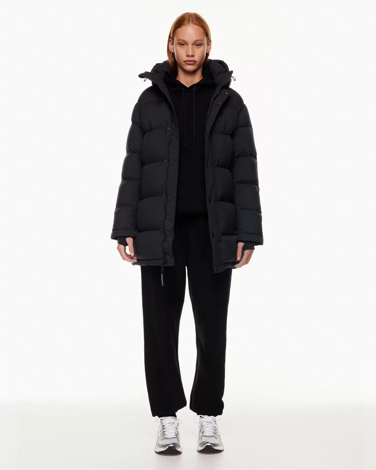 Aritzia The Super Puff™ Black Mid-Length Goose-Down Puffer Jacket