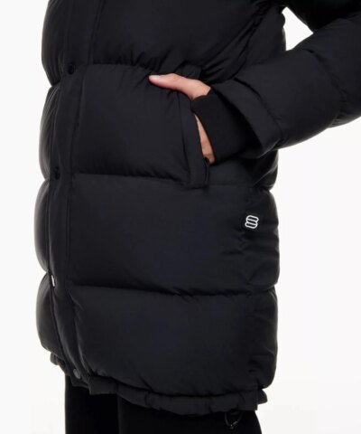 Aritzia The Super Puff™ Black Mid-Length Goose-Down Puffer Jacket