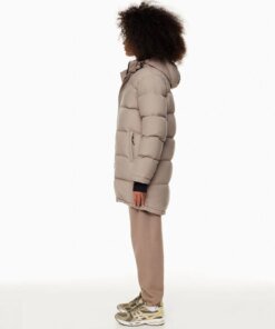 Aritzia The Super Puff™ Taupe Mid-Length Goose-Down Puffer Jacket