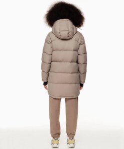 Aritzia The Super Puff™ Taupe Mid-Length Goose-Down Puffer Jacket