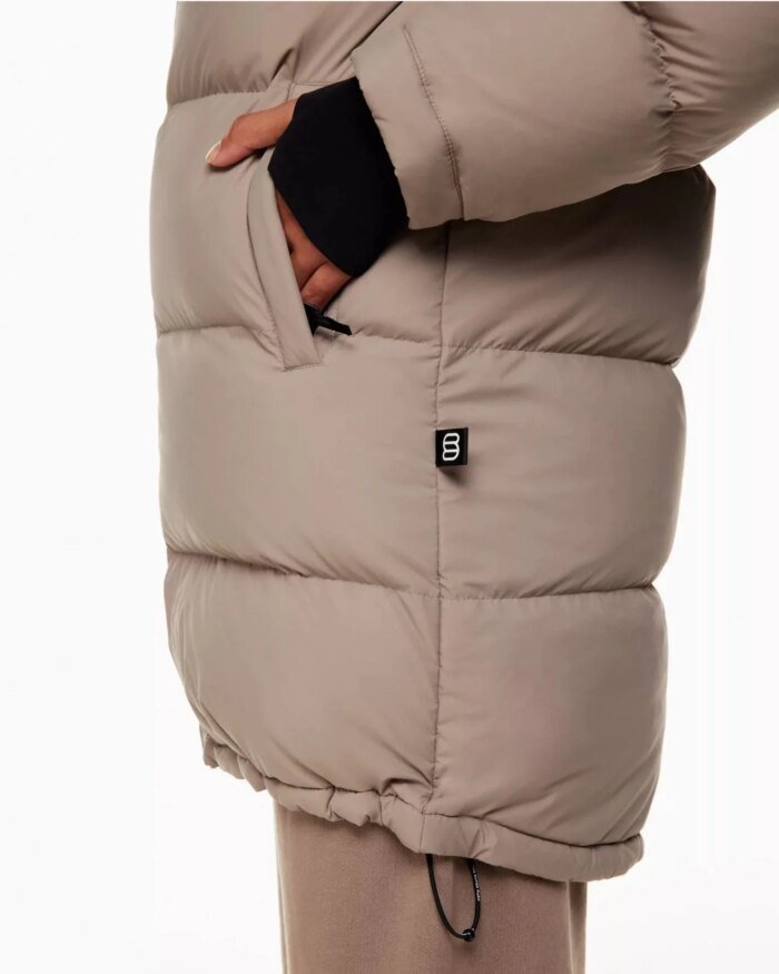 Aritzia The Super Puff™ Taupe Mid-Length Goose-Down Puffer Jacket