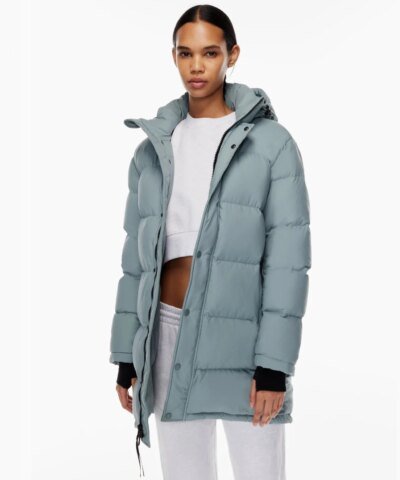 Aritzia The Super Puff™ Blue Mid-Length Goose-Down Puffer Jacket