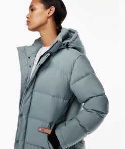 Aritzia The Super Puff™ Blue Mid-Length Goose-Down Puffer Jacket