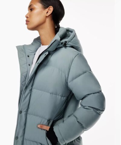 Aritzia The Super Puff™ Blue Mid-Length Goose-Down Puffer Jacket