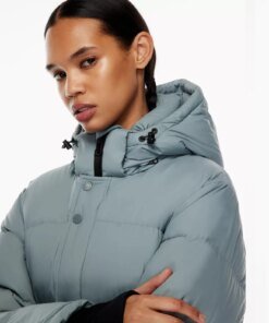 Aritzia The Super Puff™ Blue Mid-Length Goose-Down Puffer Jacket