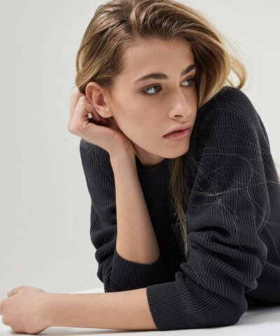 Brunello Cucinelli Cotton English Rib Sweater With Precious Pocket Loop