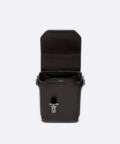 Dior Men's Black Smooth Calfskin Vertical Pouch