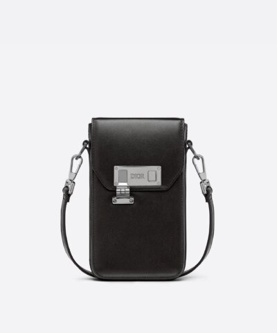 Dior Men's Black Smooth Calfskin Vertical Pouch