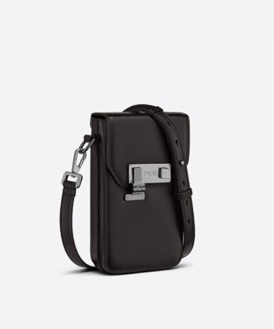 Dior Men's Black Smooth Calfskin Vertical Pouch