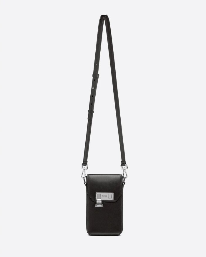 Dior Men's Black Smooth Calfskin Vertical Pouch