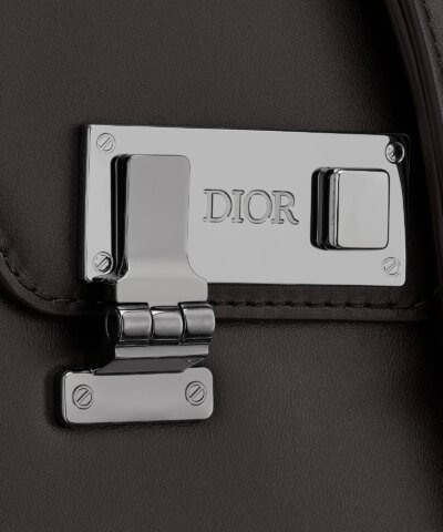 Dior Men's Black Smooth Calfskin Vertical Pouch