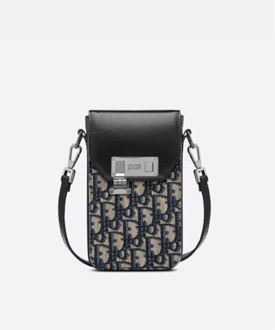 Dior Men's Black Smooth Calfskin Vertical Pouch