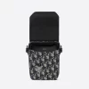 Dior Men's Black Smooth Calfskin Vertical Pouch