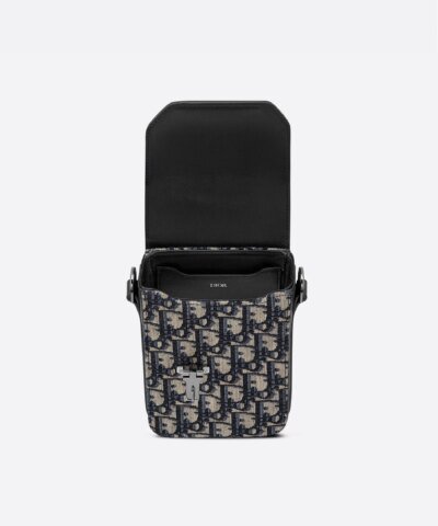 Dior Men's Black Smooth Calfskin Vertical Pouch