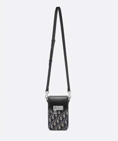 Dior Men's Black Smooth Calfskin Vertical Pouch