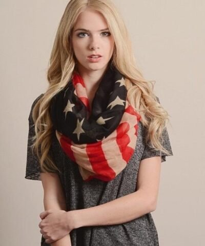 Collection XIIX Distressed Flag Infinity Scarf