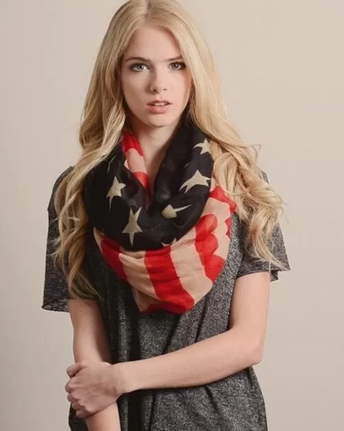 Collection XIIX Distressed Flag Infinity Scarf