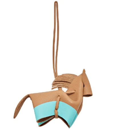 Fossil Bag Charm Horse Tan