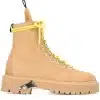 Off White C/O Virgil Abloh Natural Hiking Suede Ankle Boots