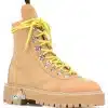 Off White C/O Virgil Abloh Natural Hiking Suede Ankle Boots