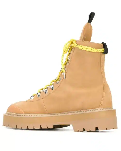 Off White C/O Virgil Abloh Natural Hiking Suede Ankle Boots