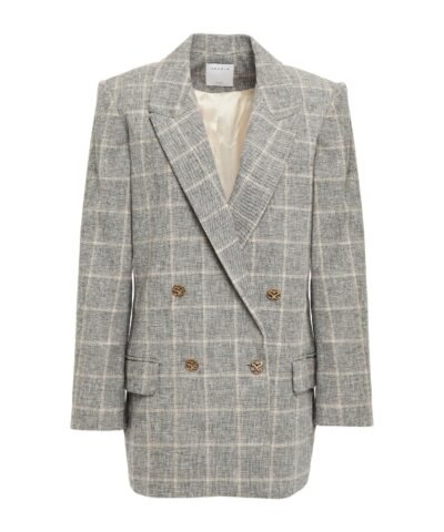 Sandro Beyane Double-breasted Plaid Blazer
