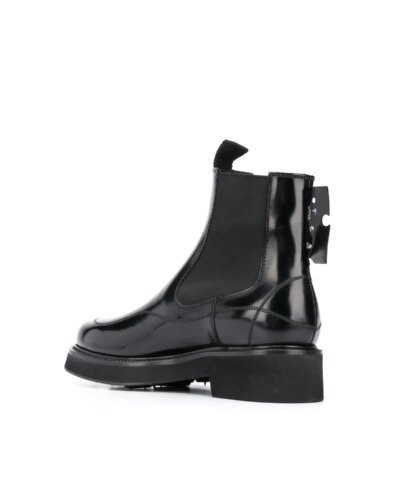 Off-White Leather Chelsea Boots