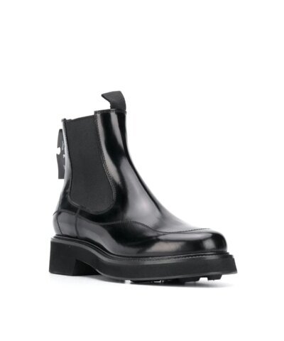Off-White Leather Chelsea Boots