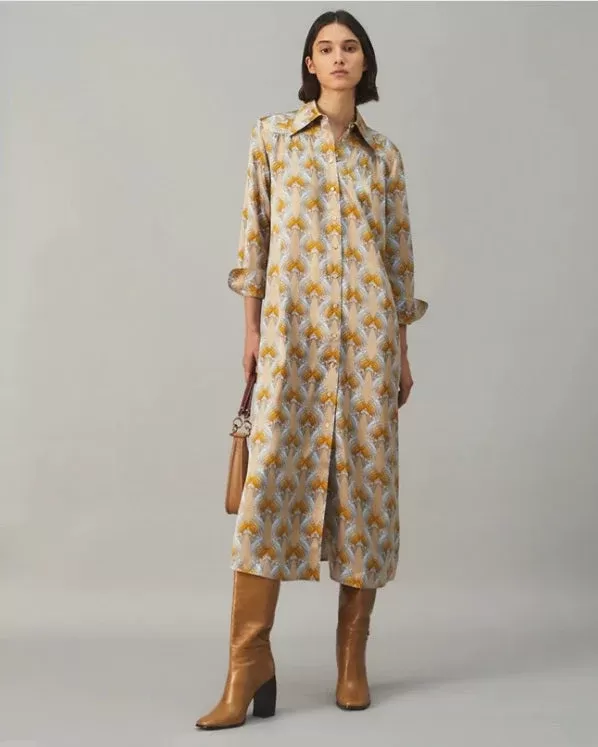 Tory Burch Silk Satin Shirtdress