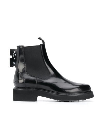Off-White Leather Chelsea Boots