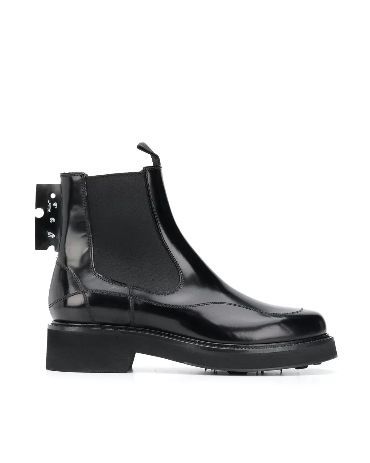 Off-White Leather Chelsea Boots