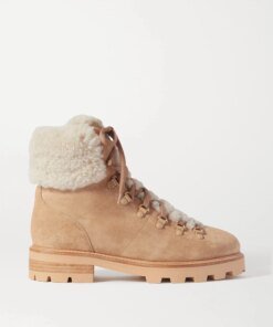 Jimmy Choo Eshe Shearling-Lined Suede Ankle Boots