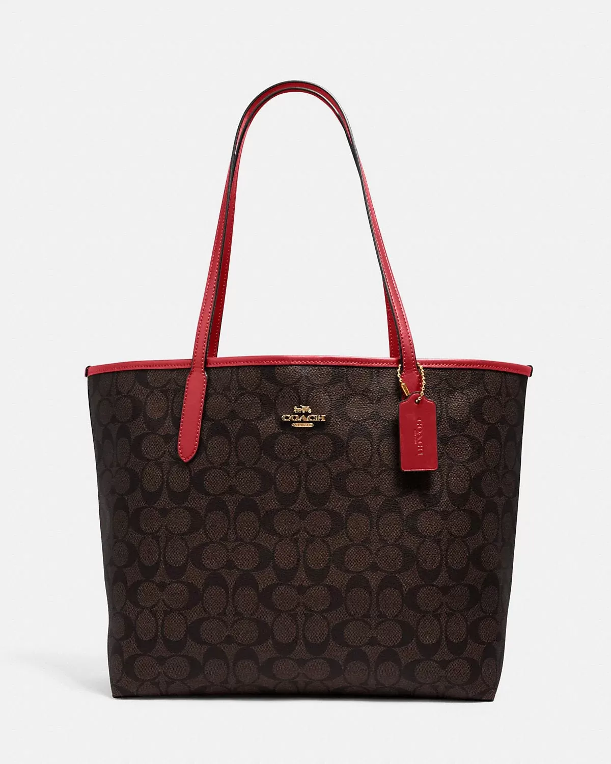 Coach City Tote In Signature Canvas