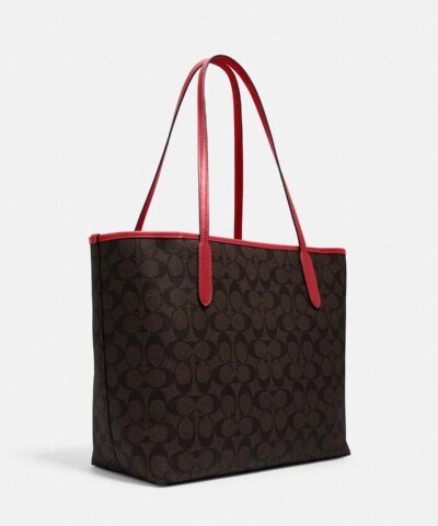 Coach City Tote In Signature Canvas