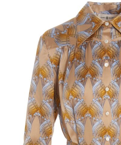 Tory Burch Silk Satin Shirtdress