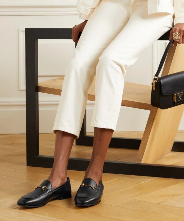 Gucci Black Leather Horsebit Loafer