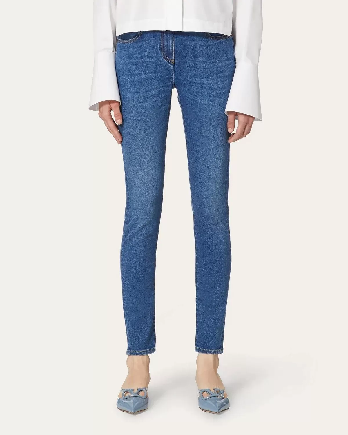 Valentino Blue Stretch Denim Jeans