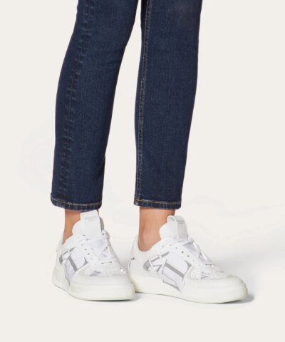 Valentino Women's VL7N Sneaker In Banded Calfskin Leathers