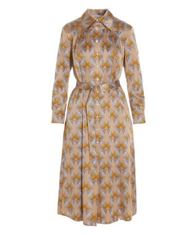 Tory Burch Silk Satin Shirtdress