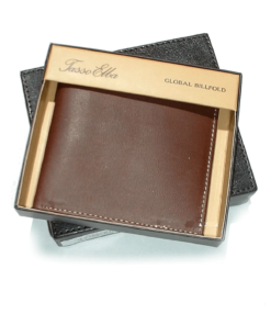Tasso Elba Men's Brown Global Billfold Leather Wallet