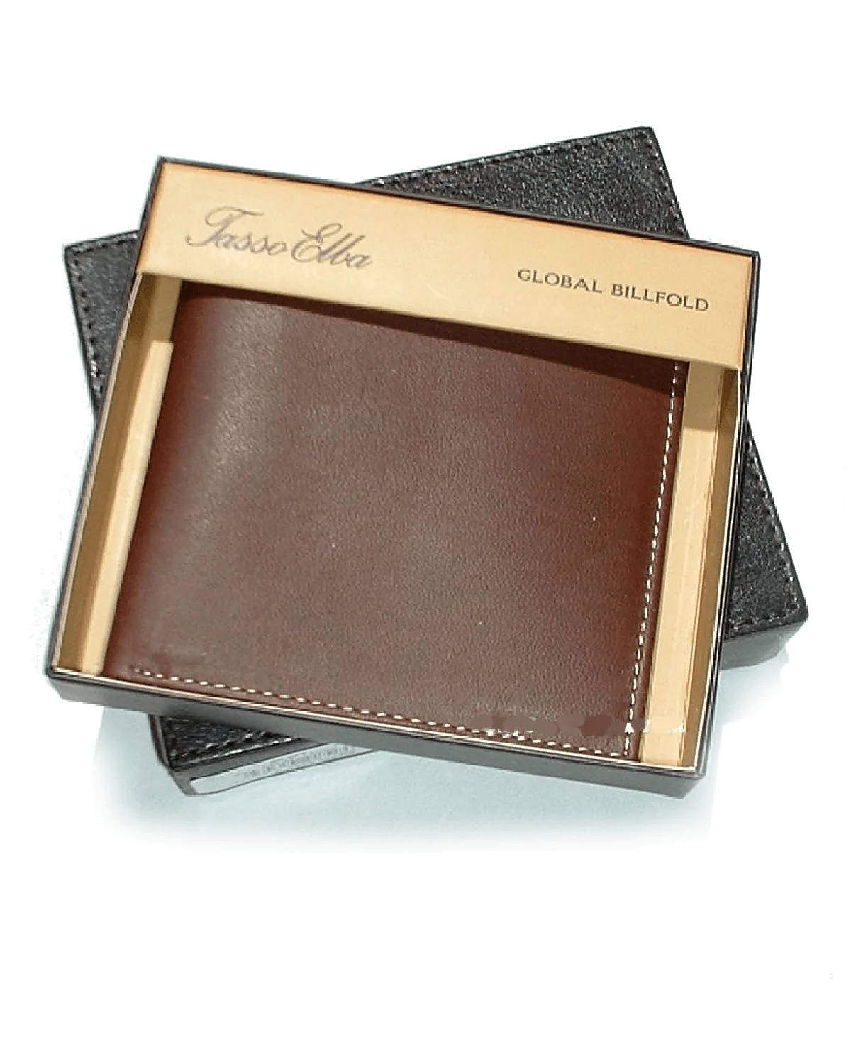 Tasso Elba Men's Brown Global Billfold Leather Wallet
