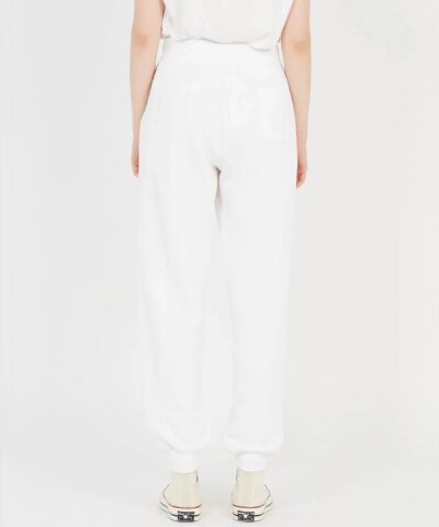 Max & Co White Cotton Track Pants