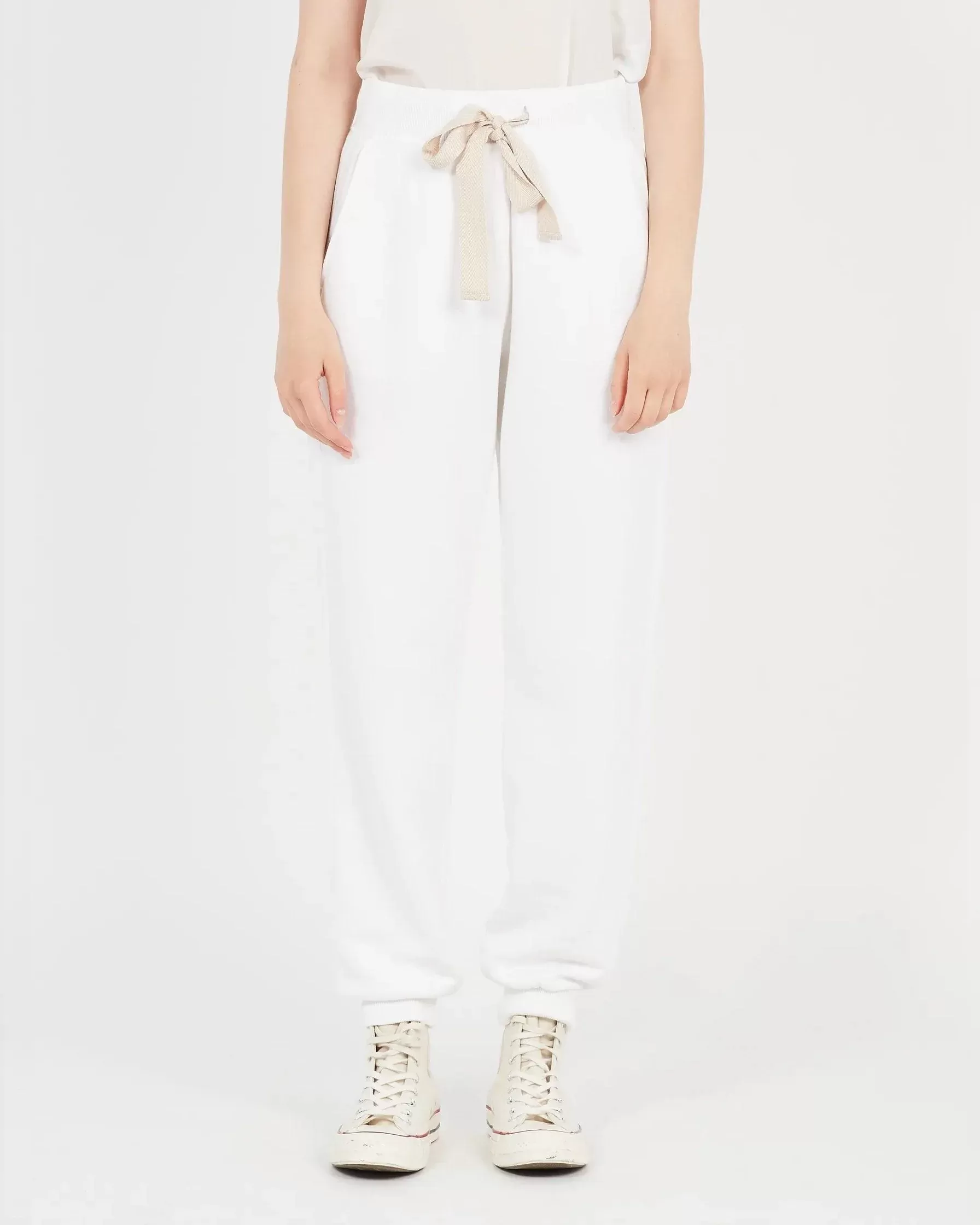 Max & Co White Cotton Track Pants